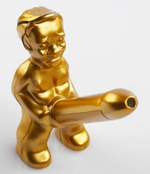 Золотистая газовая зажигалка Женское счастье (Цвет: золотистый)