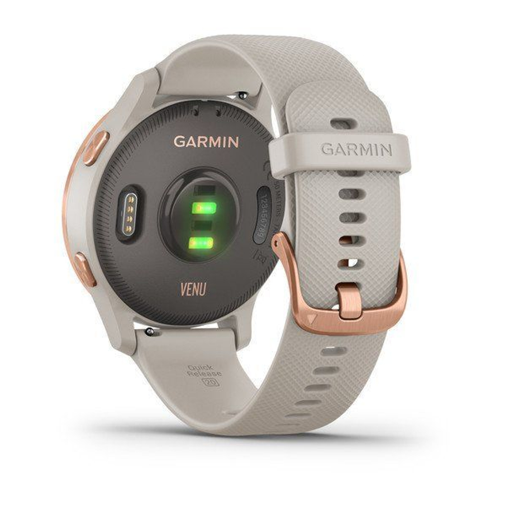 Смарт-часы Garmin Venu песочного цвета с золотистым безелем (010-02173-23)