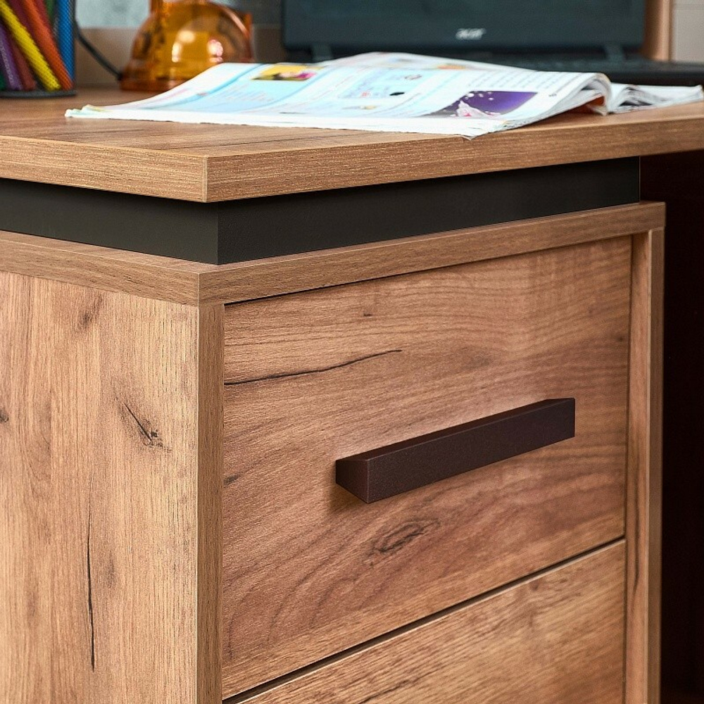 Стол письменный Nature 84, дуб табачный крафт/черный