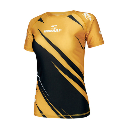 RGI-4021w Рашгард RASH GUARD IMMAF approved женский черно-золотой