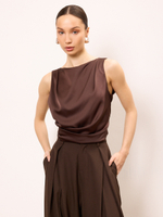 Топ блуза вечерний атласный с открытой спиной