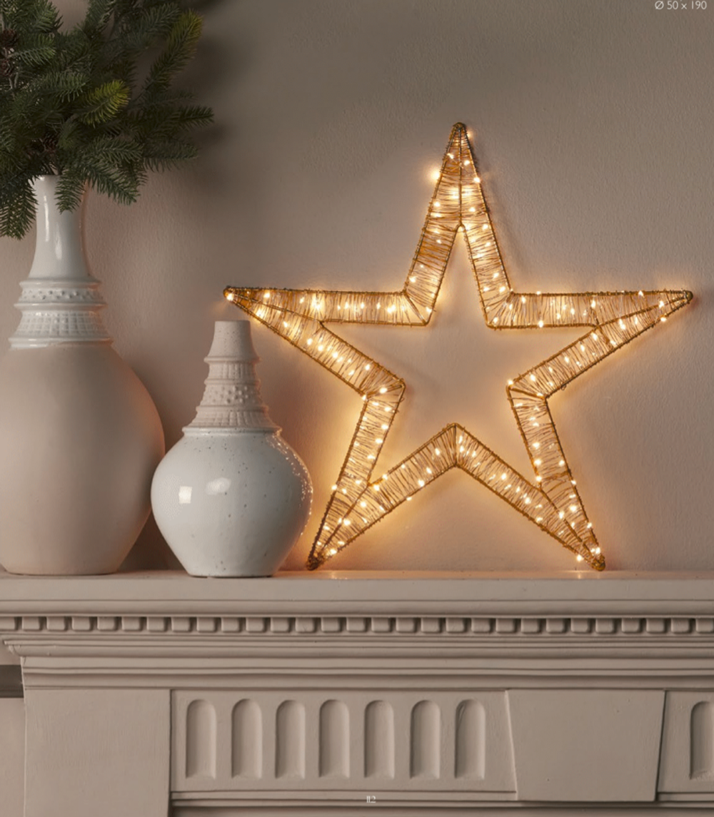 Декор звезда светящаяся STELLA MICROLED FLAT D50 EDG