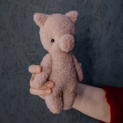 Игрушка ручной работы Хрюшка из букле