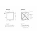 Поддон квадрат  1,0*1,0*0,025 "Universal"акрил d 90 (каркас+экран) выс.14 см BLACK