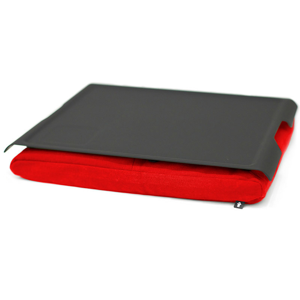 Подставка с пластиковым подносом laptray черная-красная