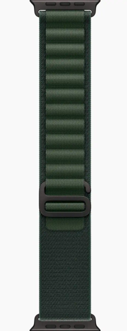 Apple Watch Ultra 2 (2024) GPS+Cellular 49mm, Black Titanium ремешок "Dark Green Alpine Loop", размер L 165-210mm (MX4T3)