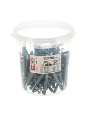 Дюбель-гвоздь 6х60 потайная манжета, нейлон 100шт - ведро Tech-Krep 101468