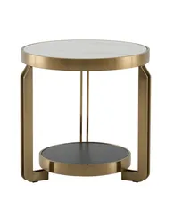 Журнальный столик Калисто 55*55 см светлая и темная керамика