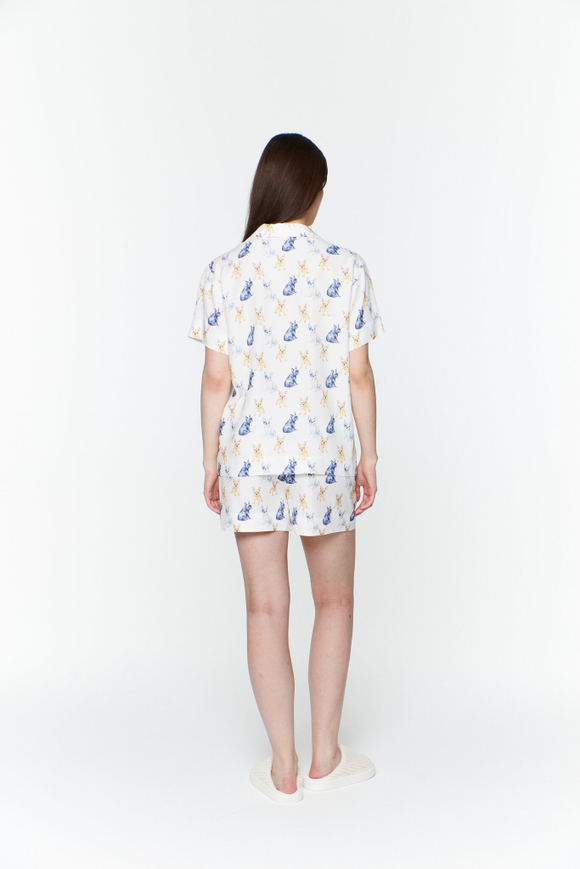 Шорты из вискозы с французскими бульдогами