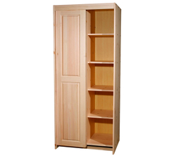 Шкаф-купе, 80x190x58, Классик, 2-створчатый, комбинированный