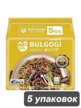 Лапша быстрого приготовления Samyang Bulgogi Ramen 80 г, 5 шт