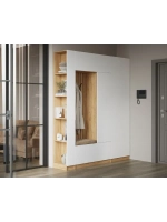 Прихожая с зеркалом Белый 199.6х40х220