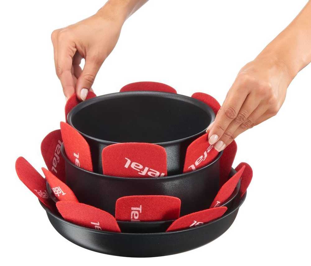 Набор посуды со съемной ручкой Tefal Ingenio Unlimited 3 предмета 22/26 см L7639032 + протекторы