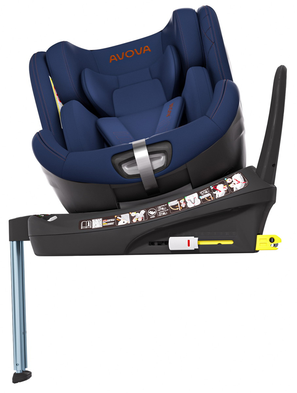 Автокресло Avova Swan Fix i-Size 0-1-2 (40-125 см, 0-25 кг) River Blue, темно-синий