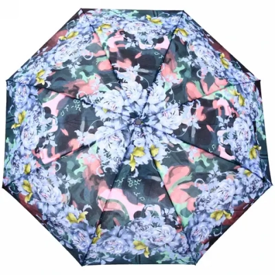 Зонт женский автомат «Цветы», микс 6 цветов, 8 спиц, d-100см, длина в слож. виде 28см
