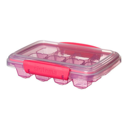 Контейнер для льда средний Sistema Klip It розовый