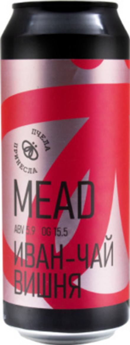 Медовуха Чибис Пчела Принесла Иван-Чай, Вишня / Mead Chibis Pchela Prinesla Ivan-Chaj, Vishnya 0.5 - банка