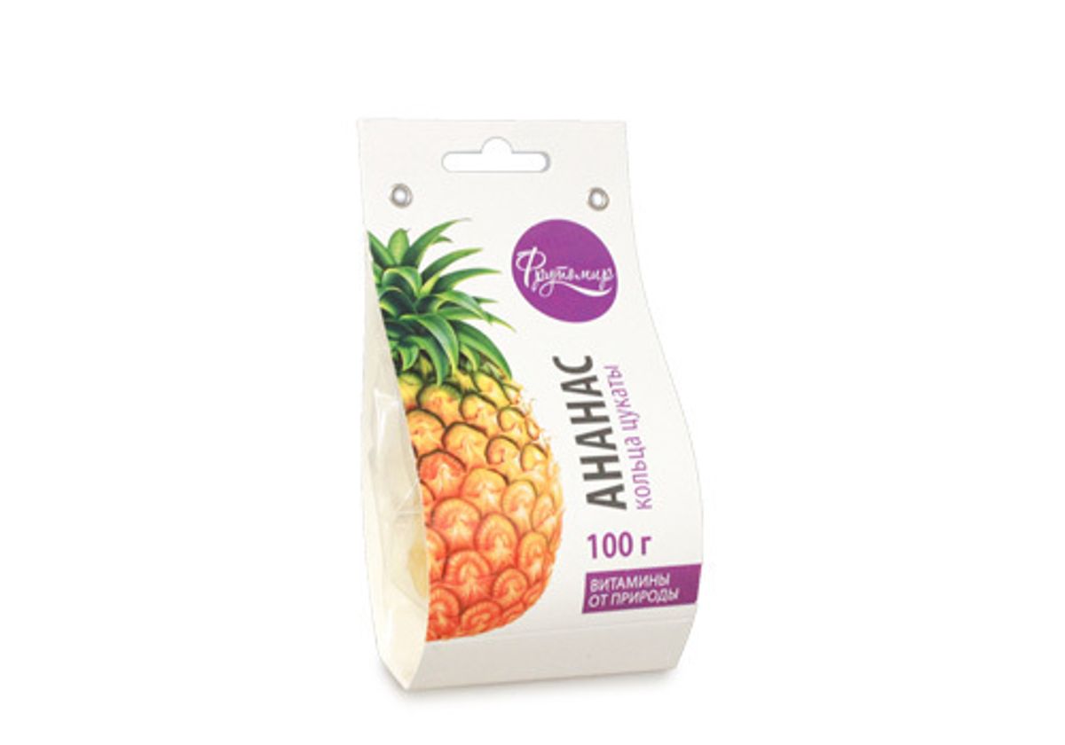 Цукаты ананас кольца Фрутомир, 100г