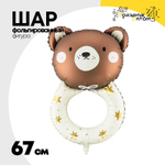 Шар Фольгированный Погремушка Мишка (Ассорти)