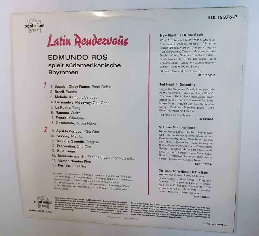 Edmundo Ros Spielt Sudamerikanische Rhythmen Latin Rendezvous (Germany)