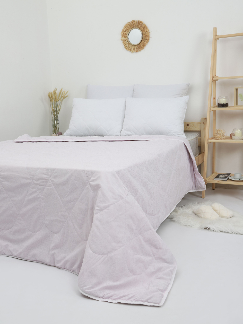 Одеяло бамбук 1.5 спальное / Всесезонное 1,5-спальное / бамбуковое одеяло для сна для дома, для дачи, подарок