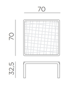 Столик пластиковый кофейный Nardi Komodo Tavolino, агава