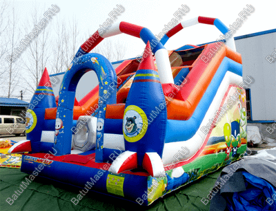 Коммерческий надувной батут "Новая ракета" 6*4.5*6 м