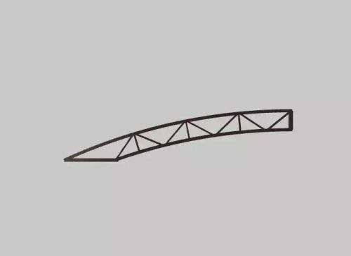 Ферма для навеса полуарочная 4м