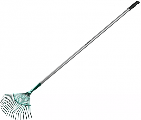 Грабли Grinda веерные пластинч 22 зуб алюм.черенок