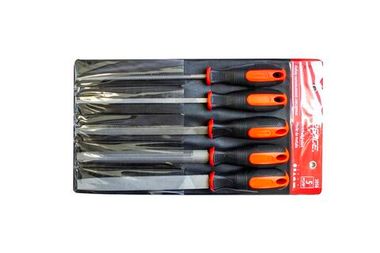 Набор напильников разнопрофильных 5пр.(плоский, треугольный, круглый, полукруглый, квадратный L-320мм), на полотне Forsage F-5056