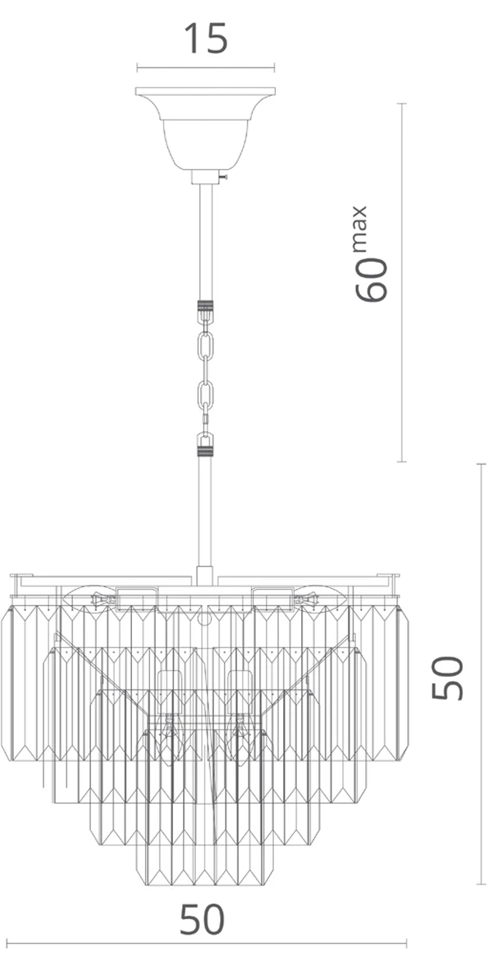 Подвесная люстра Divinare NOVA 3001/02 LM-9