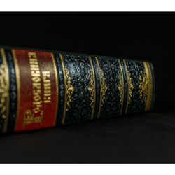 Семейная родословная книга "Манускрипт", натуральная кожа (зеленая)