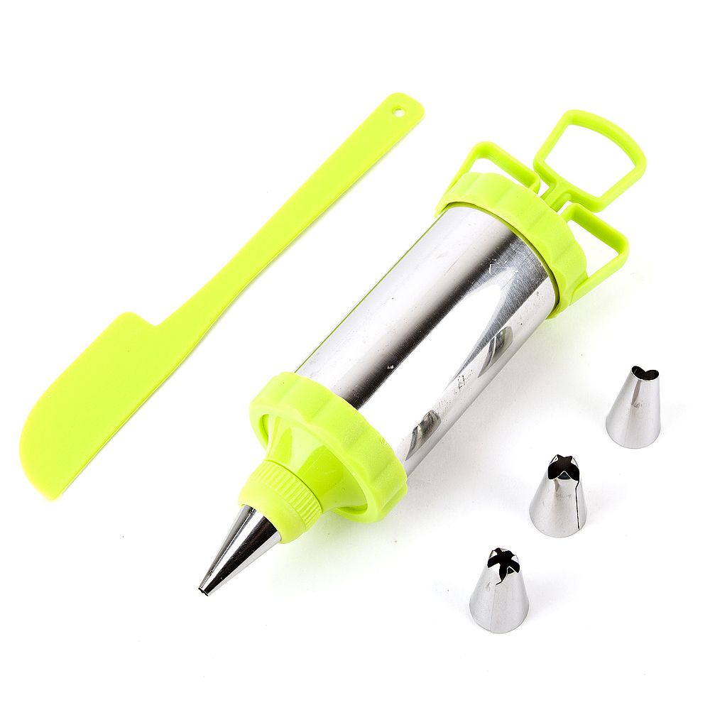 Набор для кондитера (шприц кондитерский и 4 насадки) 20*5*5см. (в ассортименте)