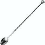 Ложка барная «Пробар» с мадлером;сталь нерж.;,L=28,B=3см;серебрист. (Цвет: серебристый)