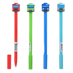 Ручка шариковая, масляная, Basir, синие чернила, серия "Паровозик", с фигуркой, 24 шт