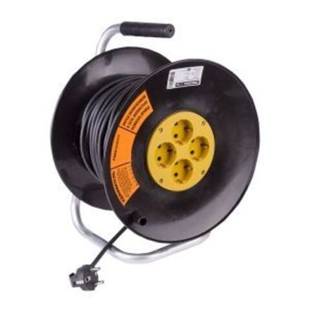 Удлинитель силовой на катушке 4 гнезда с/з 30м 3х1,5мм² PROconnect