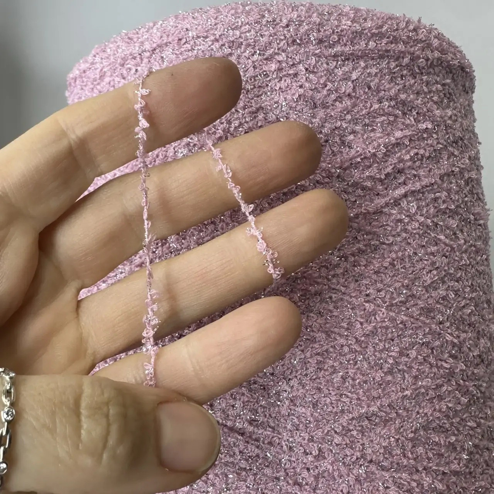 11395 - Vimar 1991 SRL; 65% хлопок, 11% кашемир, 7% люрекс, 17% п/а; 490м/100гр; col. 18 LILLA/ARGENT, цвет: розовый и серебристым люрексом; S504