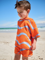 Пончо махровое и шорты мохровые в комплекте для мальчика Next E92-310, Оранжевый, Голубой
