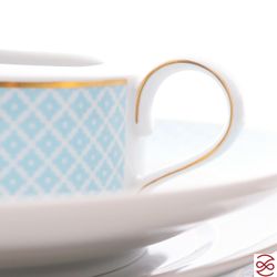 Столовый сервиз Falkenporzellan Corvara AERO BLUE-GOLD 6 персон 25 предметов