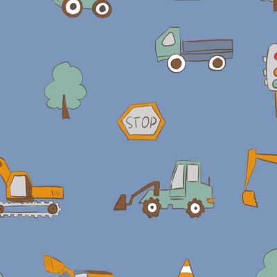 Машинки на синем