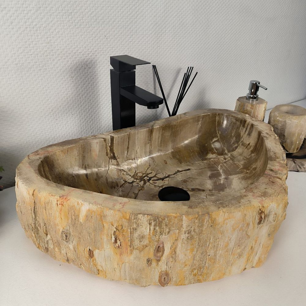 Раковина из окаменелого дерева OD-64282 57*37*15 0176