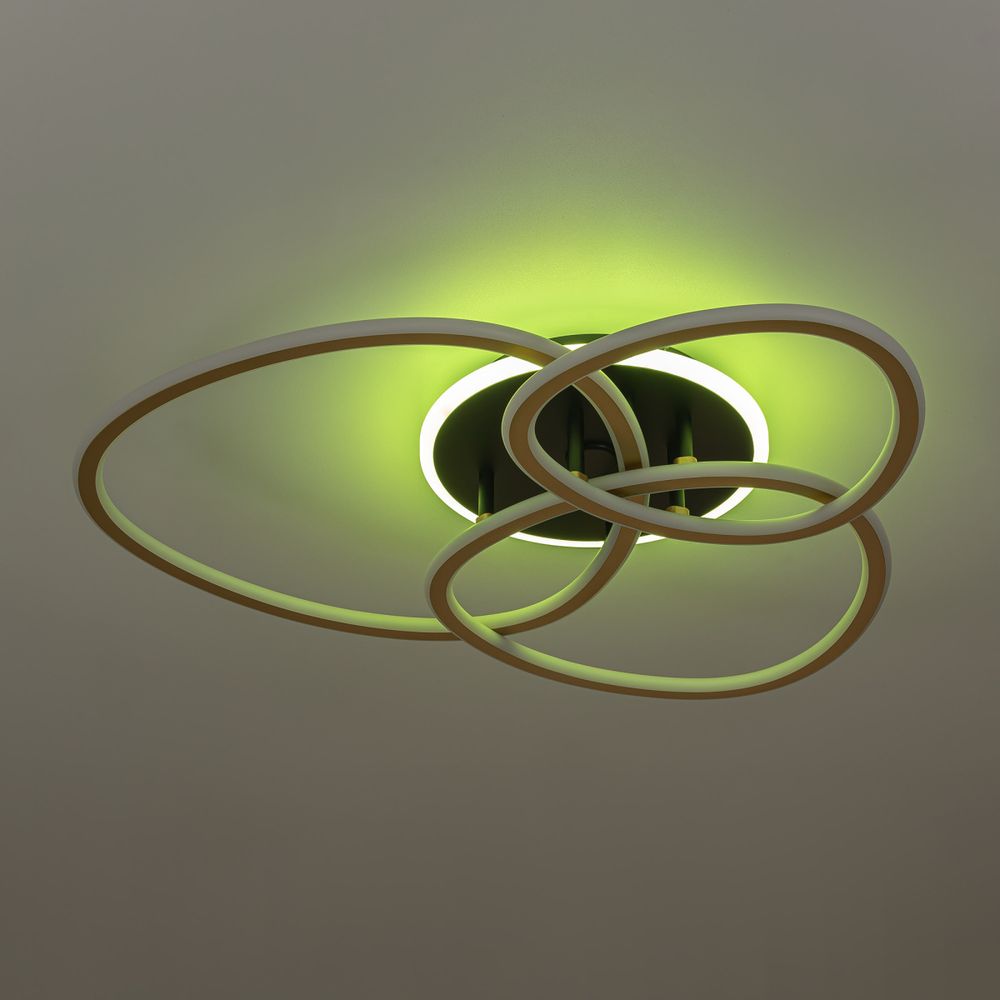 Citilux TRIO CL215B132 Люстра потолочная с пультом Черный+Золото