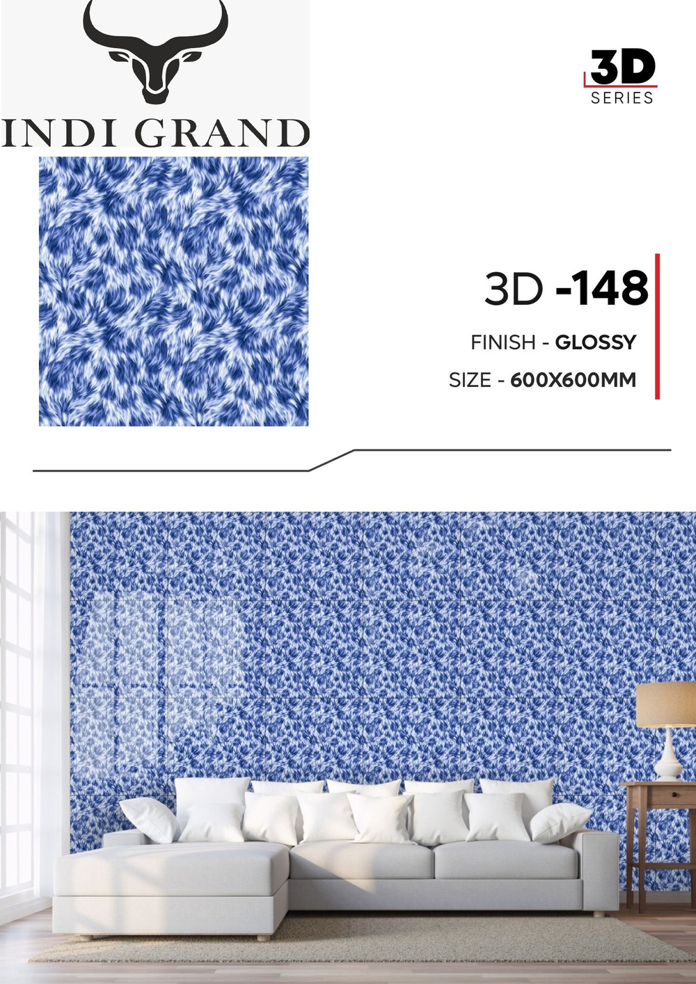 Керамогранит 3D 60х60 glossy-148