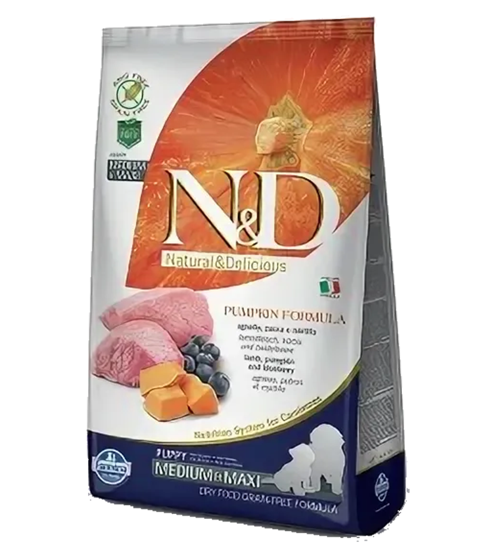 Фармина N/D низкозерновой для собак мелких пород (Ягненок, Черника) 800гр.