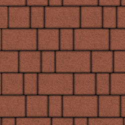 Тротуарная плитка СТАРЫЙ ГОРОД - Гранит Красный, комплект из 3 видов плит