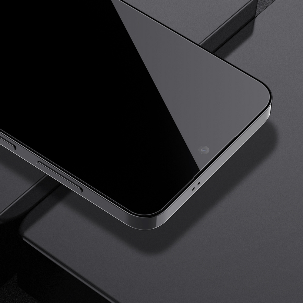 Защитное стекло на экран для Samsung Galaxy S25 FE, тонкие черные рамками и олеофобное покрытие, G-Rhino