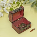 Сундук - шкатулка из дерева «SANTIMO», цвет как на фото, 8*6*6см (упаковка коробка)