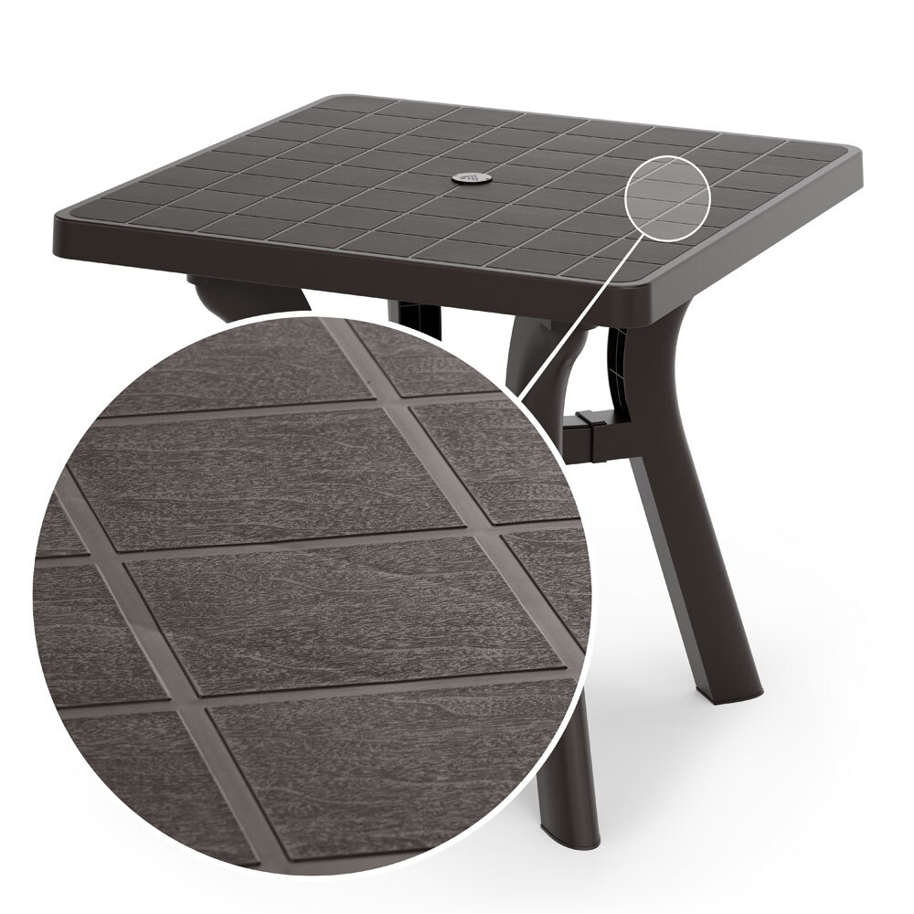 Стол квадратный 800мм "Атлант", мокко