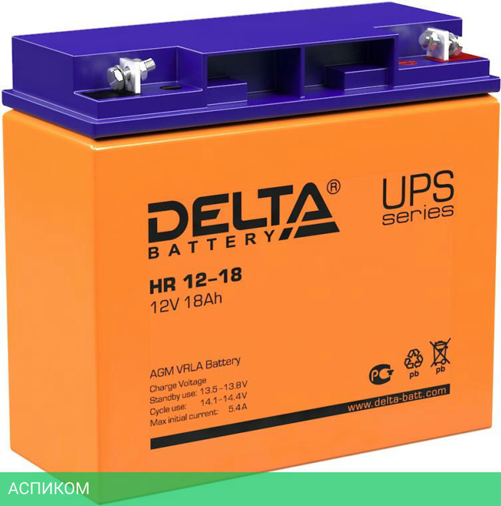 Аккумулятор для ИБП Delta HR 12-18