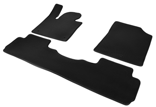 Коврики в салон автомобиля AutoFlex EVA (ЭВА, ЕВА) Business для Hyundai Santa Fe IV поколение рестайлинг (5 мест) 2021-н.в., 3 части, с крепежом, 3230403